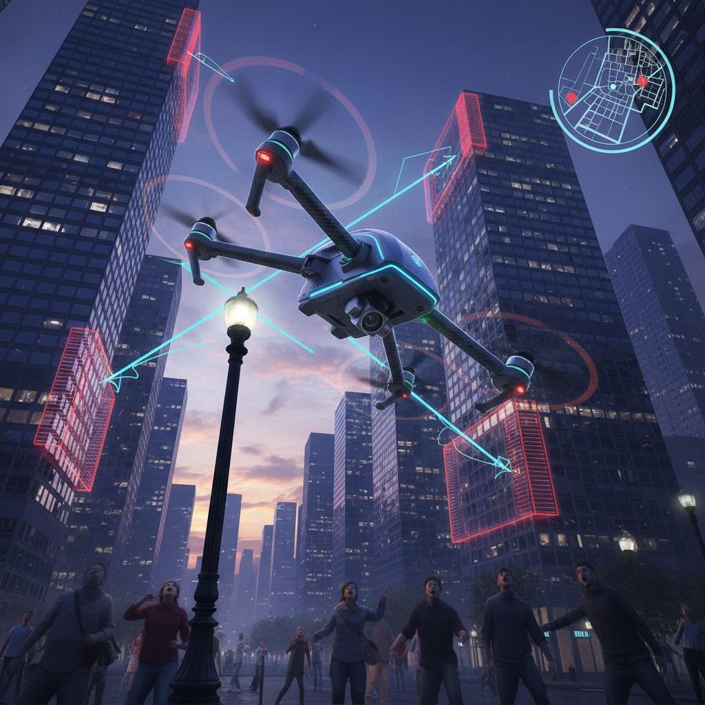 Collision avoidance system: safe navigation for drones