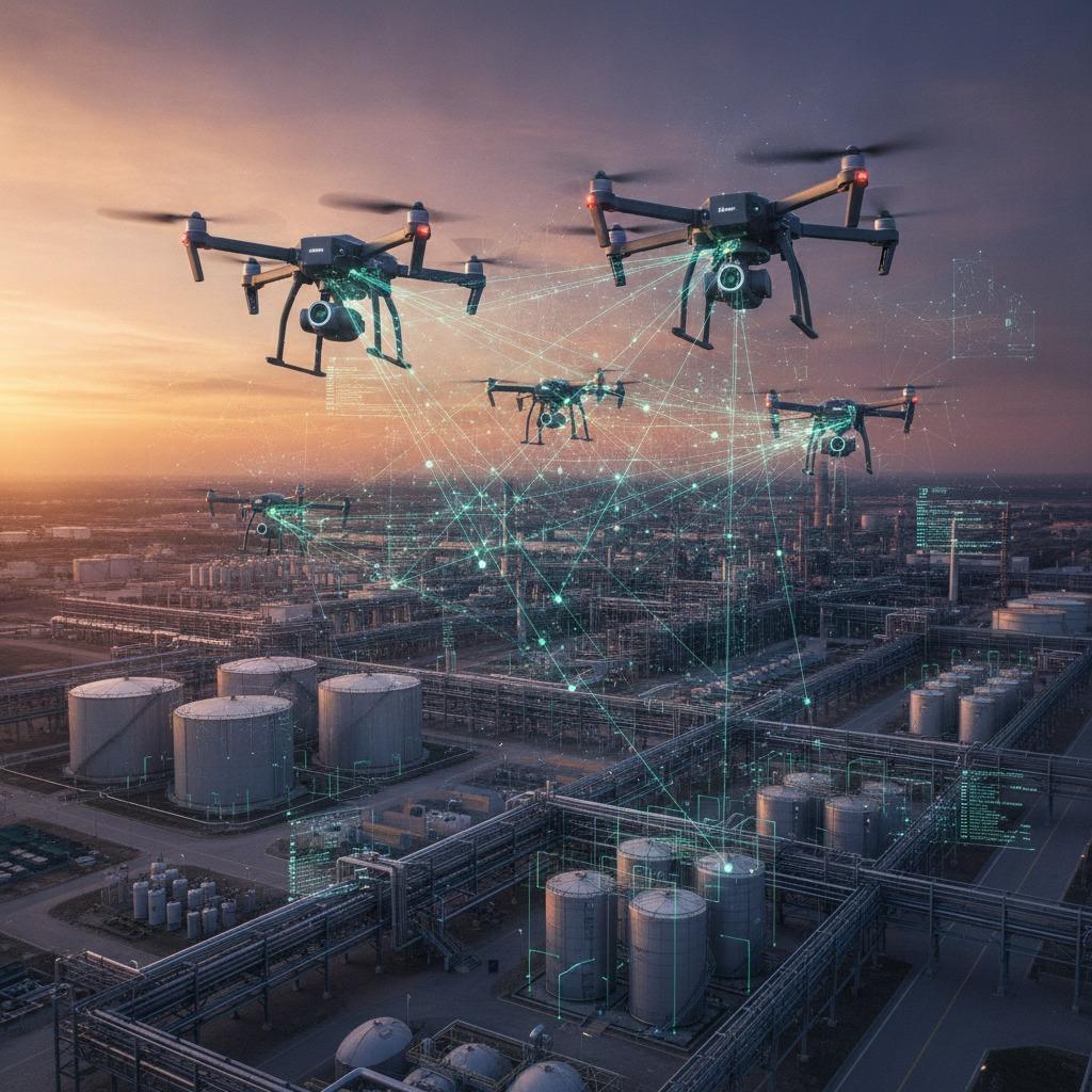 Distributed Sensing Network for Multi-Drone Coordination